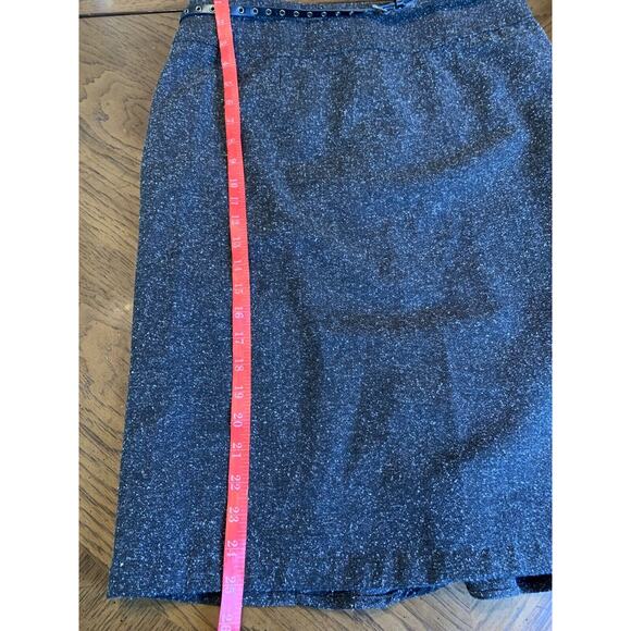 Worthington Deep Chocolate Ruffle Pencil Skirt Brown size 10 - Picture 6 of 8